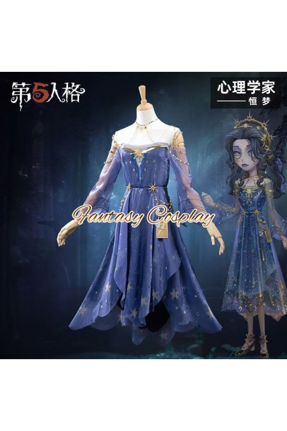 Identity V Psychologist Everlasting Dream Elsa Goodwin Purple Formal Dress Cosplay Costume